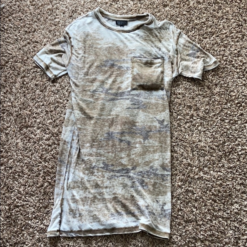 Topshop camo t-shirt dress